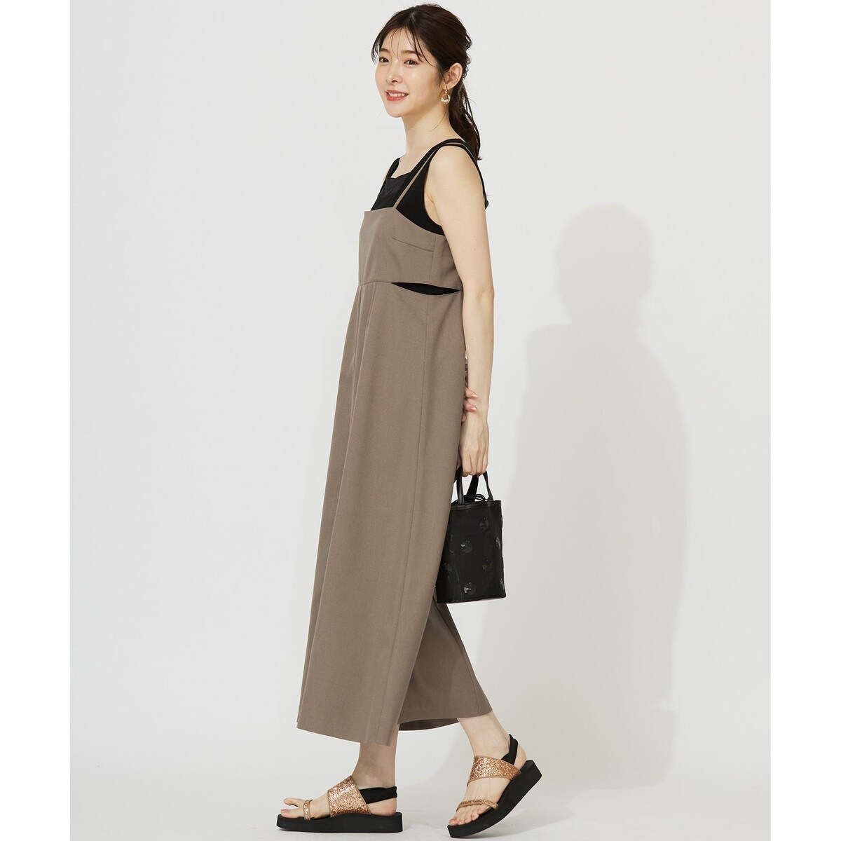 洗える・2SET】カットデザインスタイルアップ ワンピース×ニット