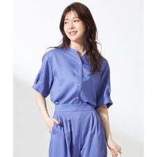 【接触冷感・UVカット・速乾】スムージーポリエステル 2WAY ブラウス