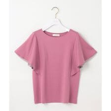 【接触冷感・UVケア】着映えフリルスリーブ カットソー