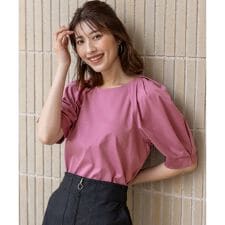 【接触冷感・UVケア】着映えタックスリーブ カットソー