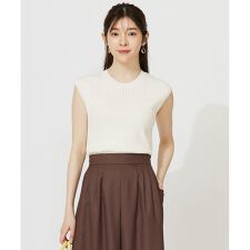 【洗える】レーシーディテールフレンチ ニット