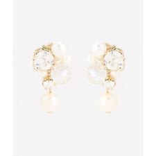 ドロップパール調ジュエル イヤリング