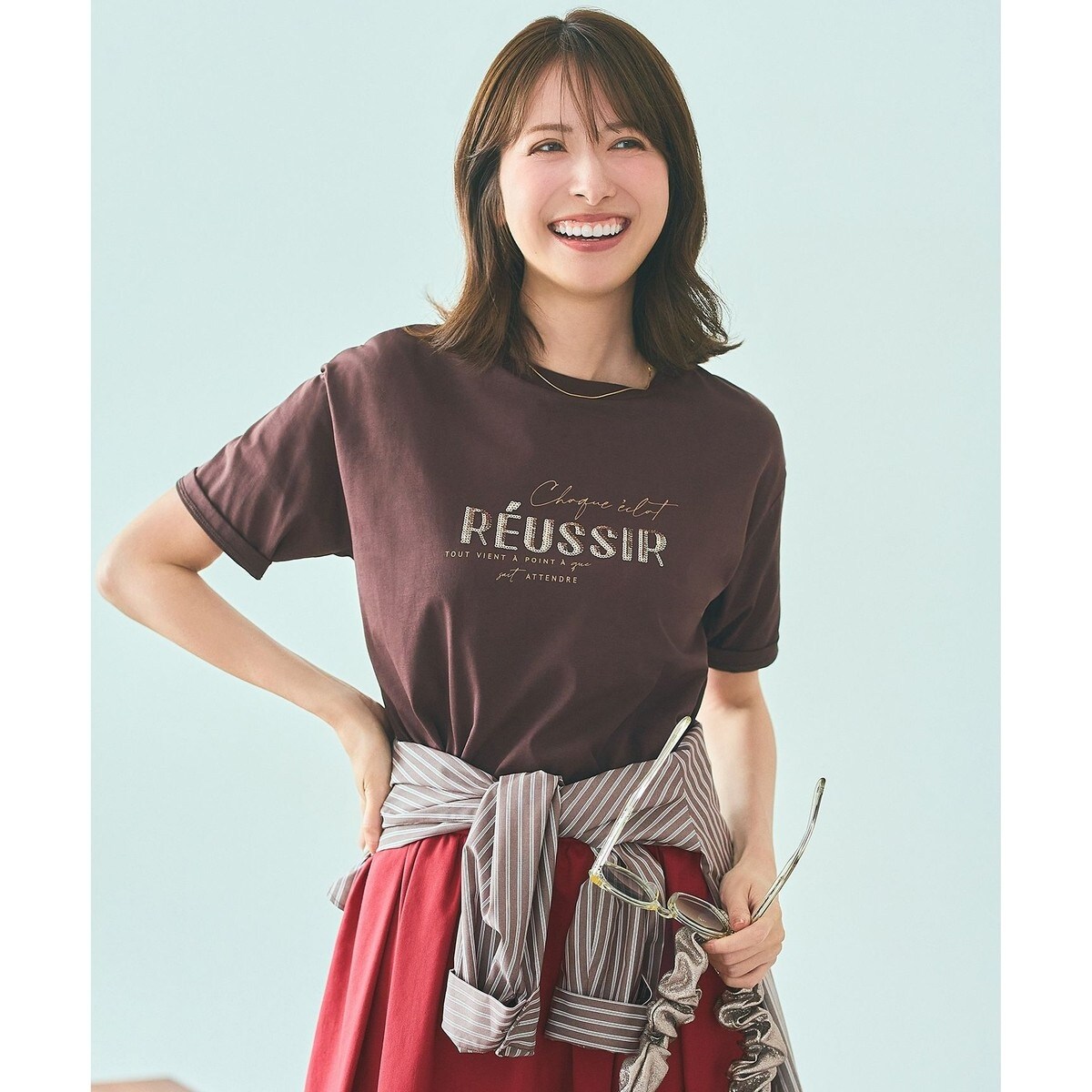 オトナ女性に捧ぐ】CBロゴ刺繍リボンTシャツ | クチュール