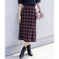 エニィスィス(ANY SIS)の【保温効果・ストレッチ・洗える】ビューティサーモ2WAYストレッチチェック スカート