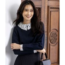 レース襟 ニット