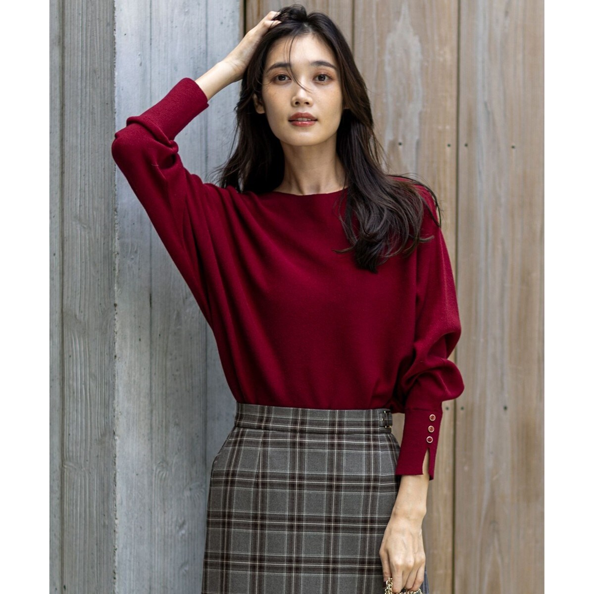 新品タグクチューム　QTUME ドルマンニットチャコール　セブンフェアリー CICA加工 ビューティドルマン ニット | エニィスィス(ANY SIS