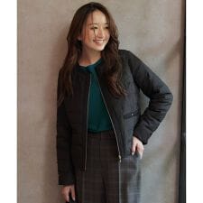 【2WAY】ノーカラーダウン ジャケット