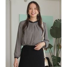 エニィスィス(ANY SIS)の起毛裏地付き エニポカ バンドカラー ブラウス