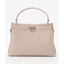 【2WAY】スクエアミディトート バッグ