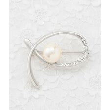 ジュエルラインパール調 ブローチ