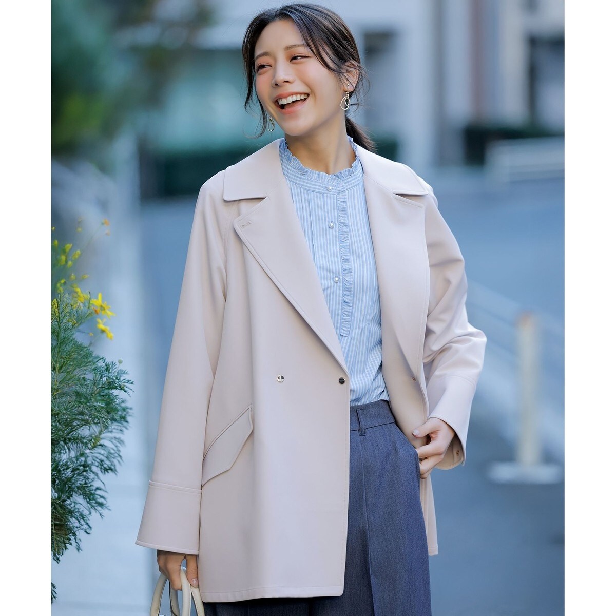 2WAY】エレカジストレッチミドルトレンチ コート | エニィスィス(ANY