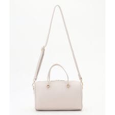 【2WAY】メタルアクセント ボストンバッグ