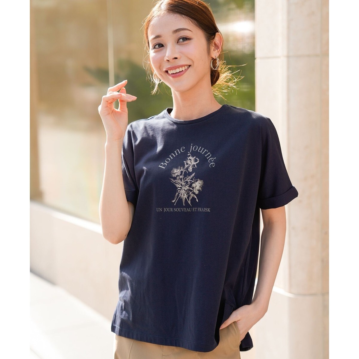 フラワープリント ロゴTシャツ | エニィスィス(ANY SIS) | マルイ