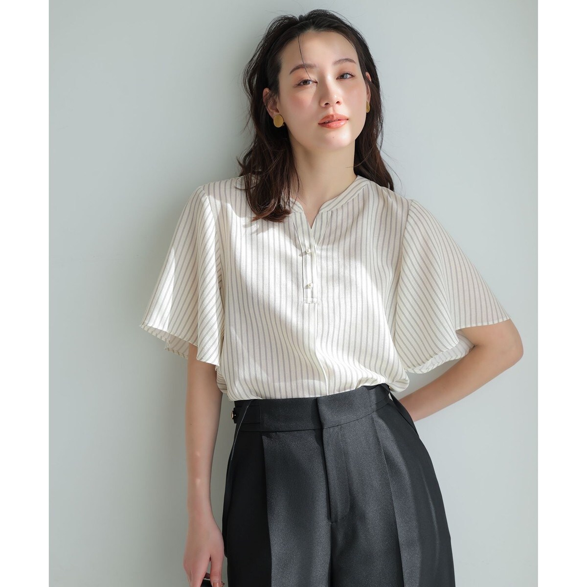 ◇aki様・専用◇23区 ボタニカルプリント スキッパー ブラウス 38 スムージーポリエステル スキッパー ブラウス | エニィスィス(ANY SIS