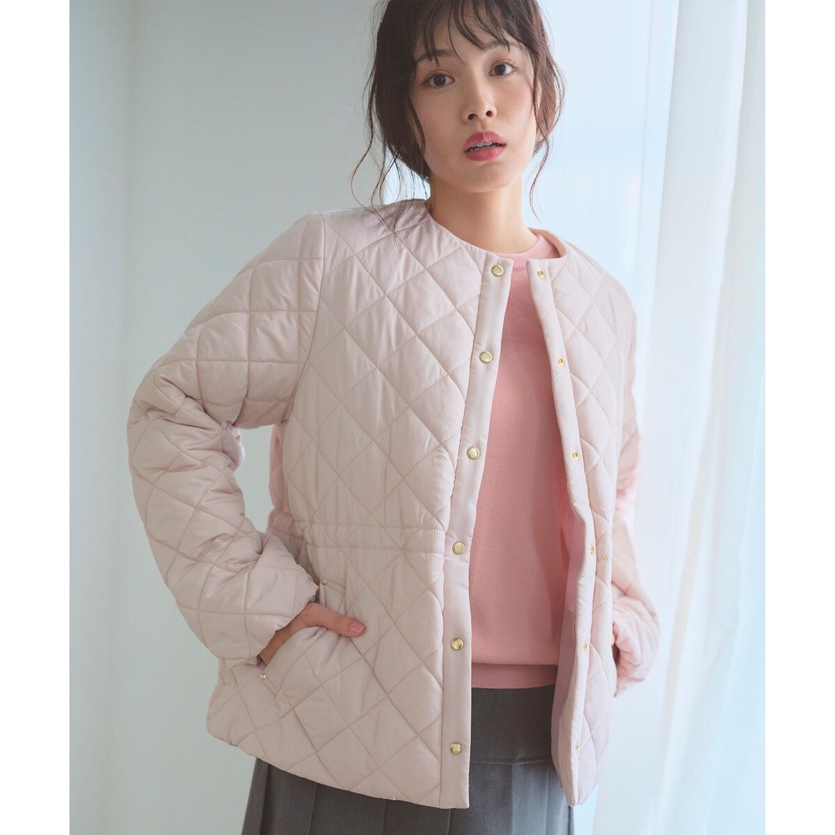 【3769】エニィスィス 撥水 キルティングジップ アウター（any SiS） ANY SIS｜【撥水】キルティングジップ アウター | Rakuten Fashion