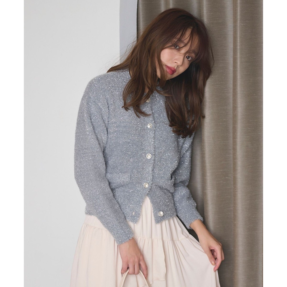 ONWARD CROSSET MAG掲載】ツイードライクニット ジャケット