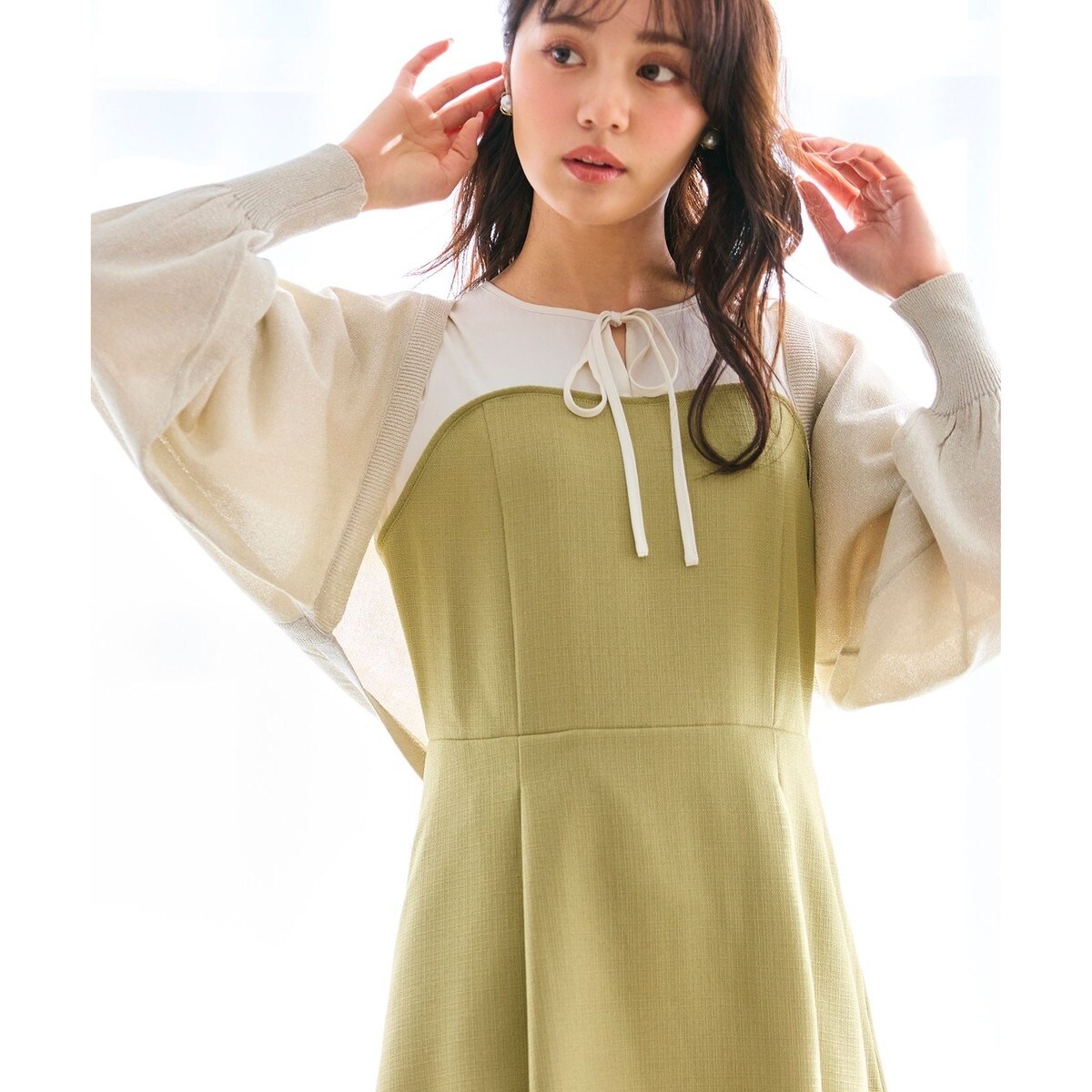 完売　スナイデル　新品タグ付　UVカットボレロ/ウォッシャブル　25ss UVカットボレロ/ウォッシャブル(カーディガン)｜トップス