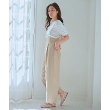 【洗える】フリルデザイン・サス付きパンツ