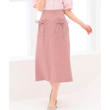 【洗える】リボンポケット付きIライン スカート