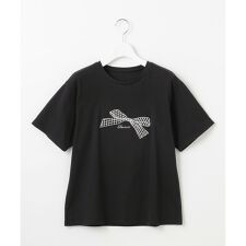 【洗える】リボン刺繍 Tシャツ
