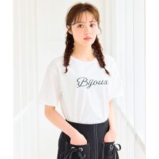 【洗える】Bijou刺繍Tシャツ