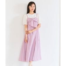【洗える】リボン キャミドレス