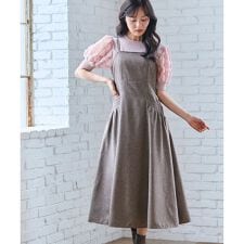 【洗える】バッグリボン ジャンパースカート