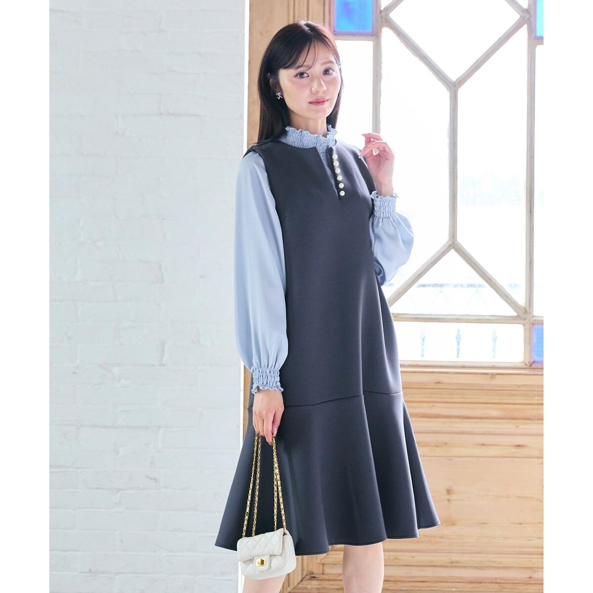 パール付きダンボール ジャンパースカート | フェルウ(Feroux