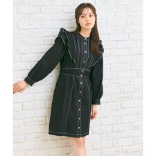 デニムミディ ワンピース