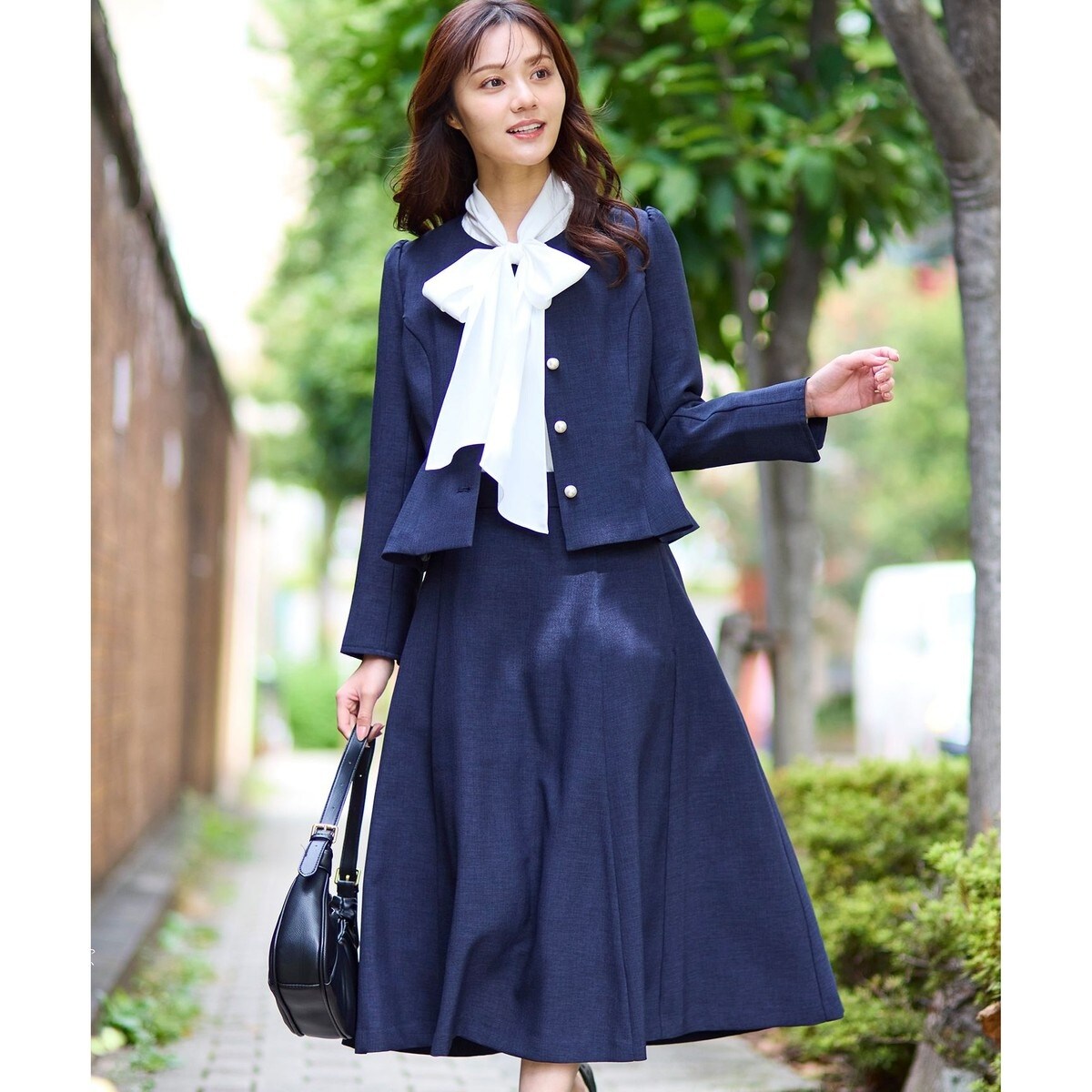 袖口パール釦付きRIBコンビニットワンピ―ス | ピンキー＆ダイアン