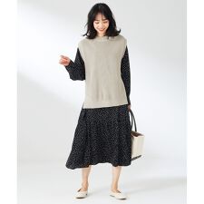 【セットアイテム】ニットベスト×ワンピース SET
