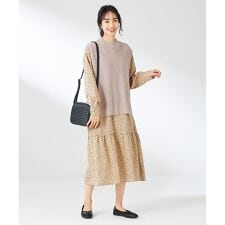 【セットアイテム】ニットベスト×ワンピース SET