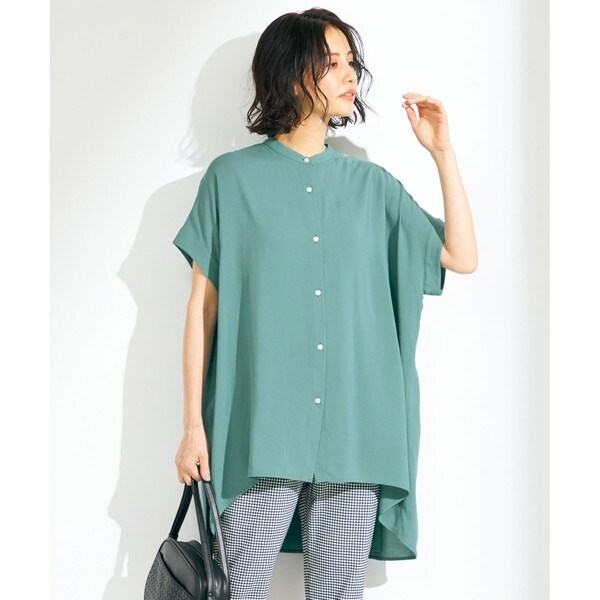 SLOBE IENA　ドレープチェックルーズシャツ　F　2025モデル　極美品✨ SLOBE IENA ドレープチェックルーズシャツ F 2025モデル 極美品