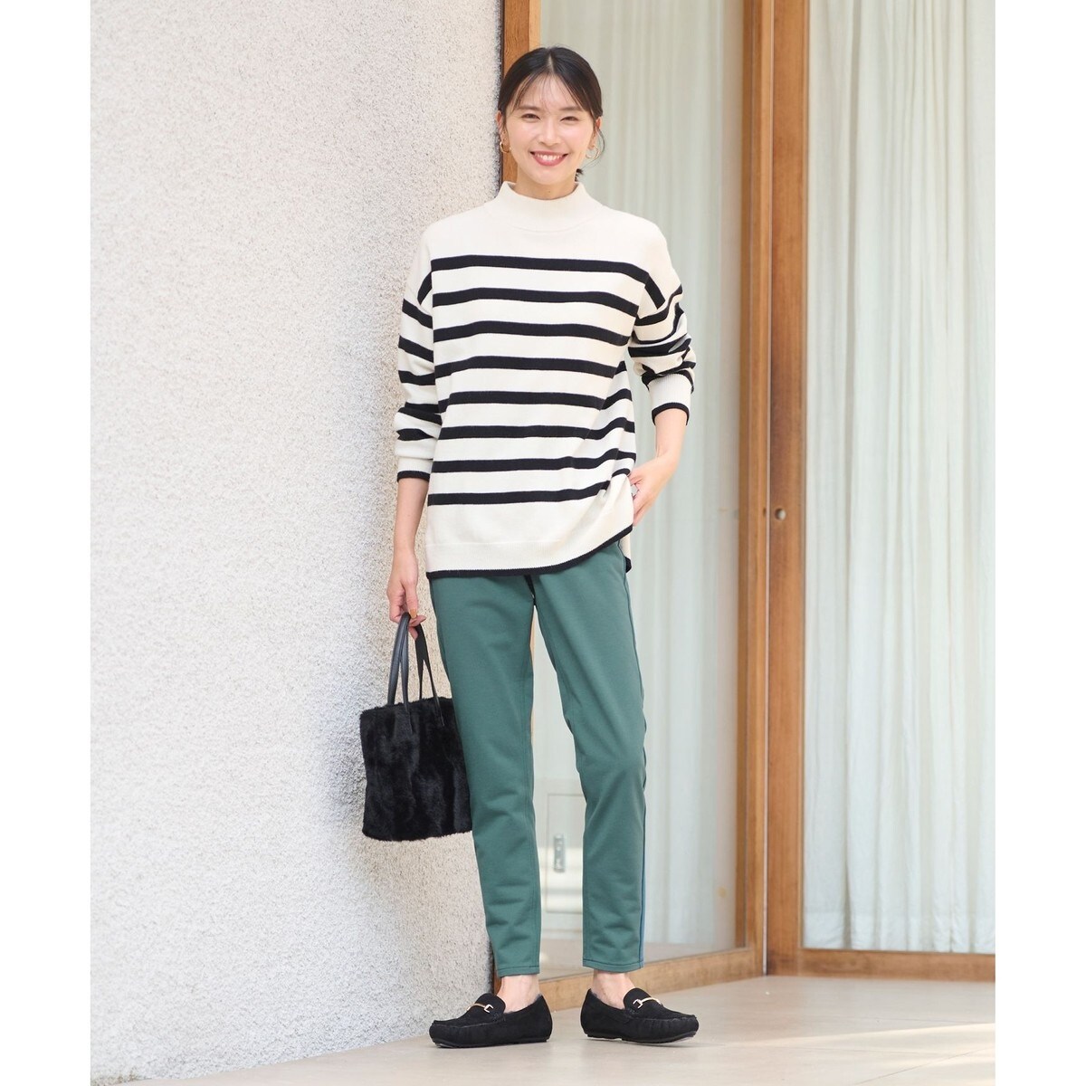 YOKE ヘリンボーンツイードワイドレッグベイカーパンツ 【公式通販】