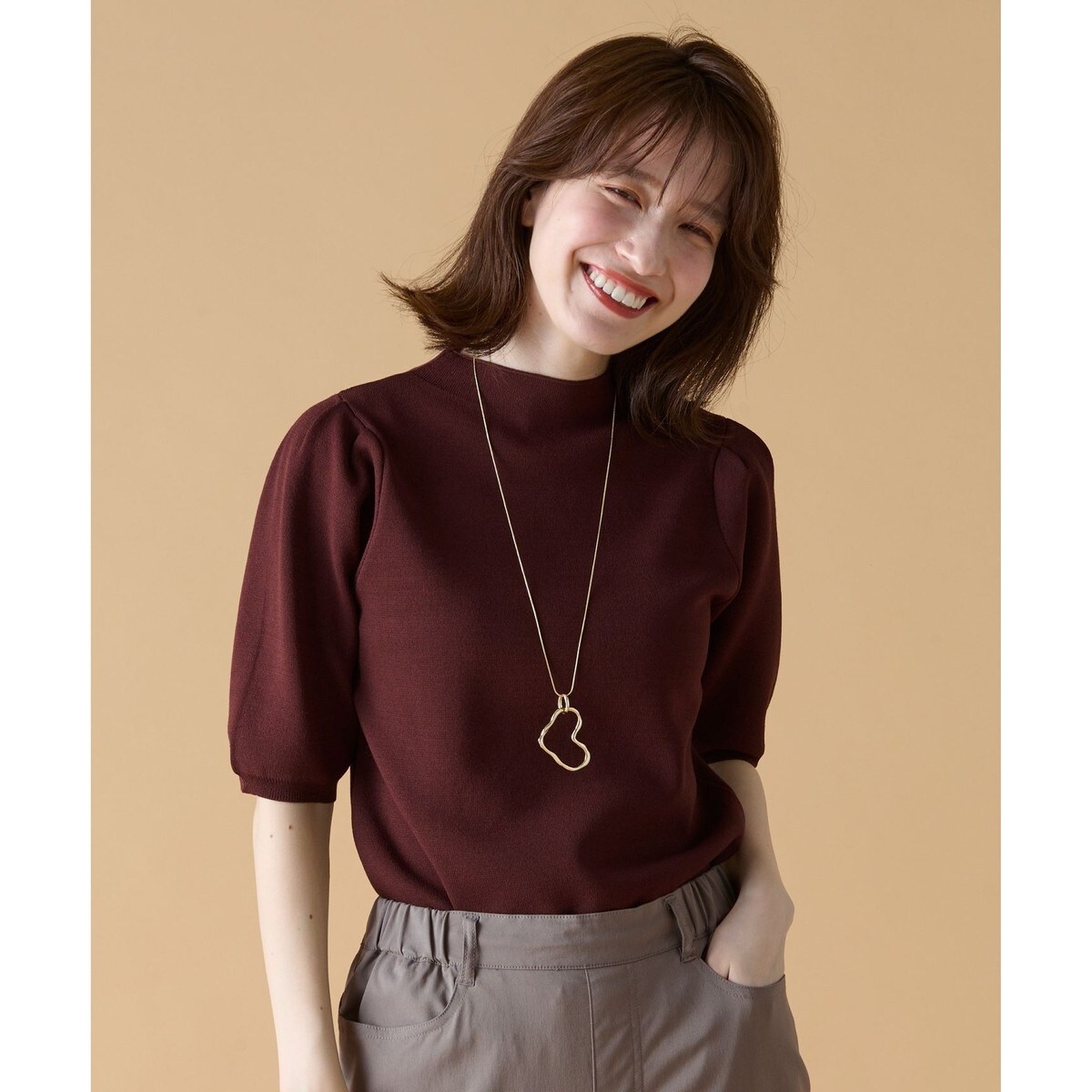 【SALE／マシンウォッシュ可】パフスリーブニット Reflect ニット セーター 「SALE／マシンウォッシュ可