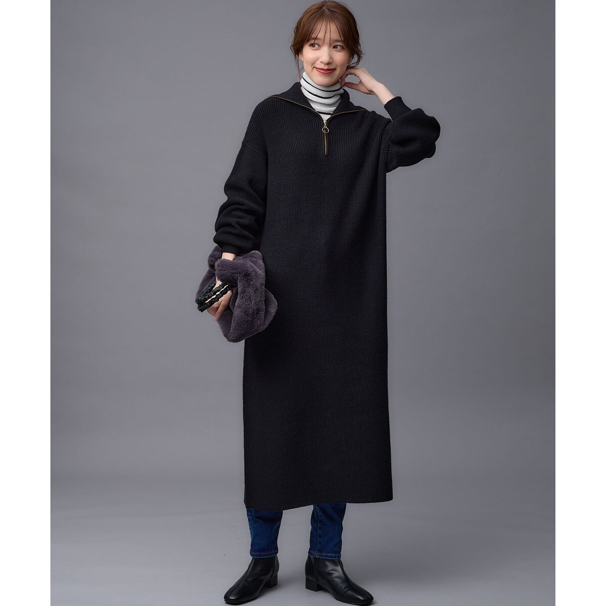 ハーフジップニットワンピース の一覧 | マルイウェブチャネル