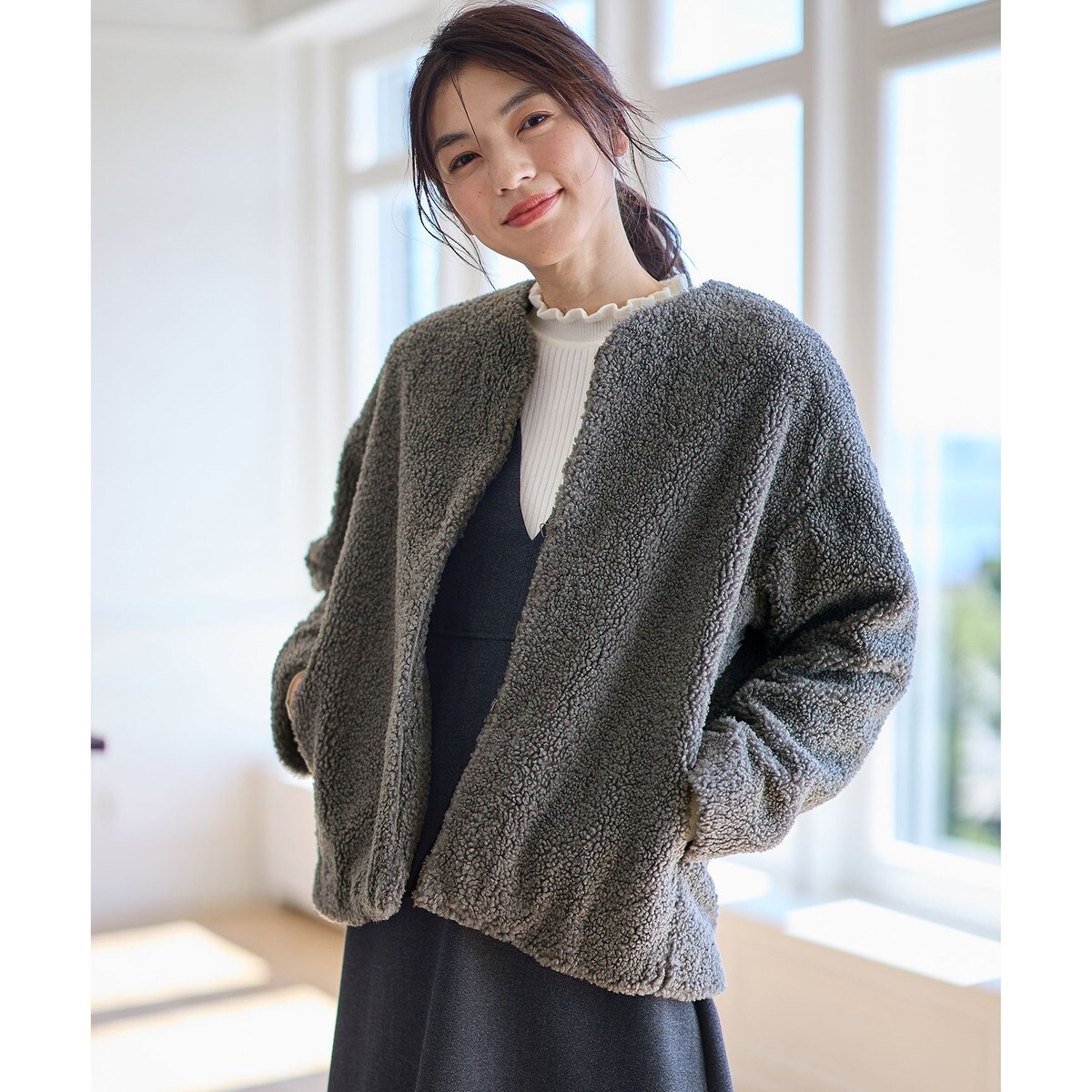 GALERIE VIE ギャルリーヴィー__ウール ボア ブルゾン カールボアブルゾン | エニィ(ANY) | マルイウェブチャネル