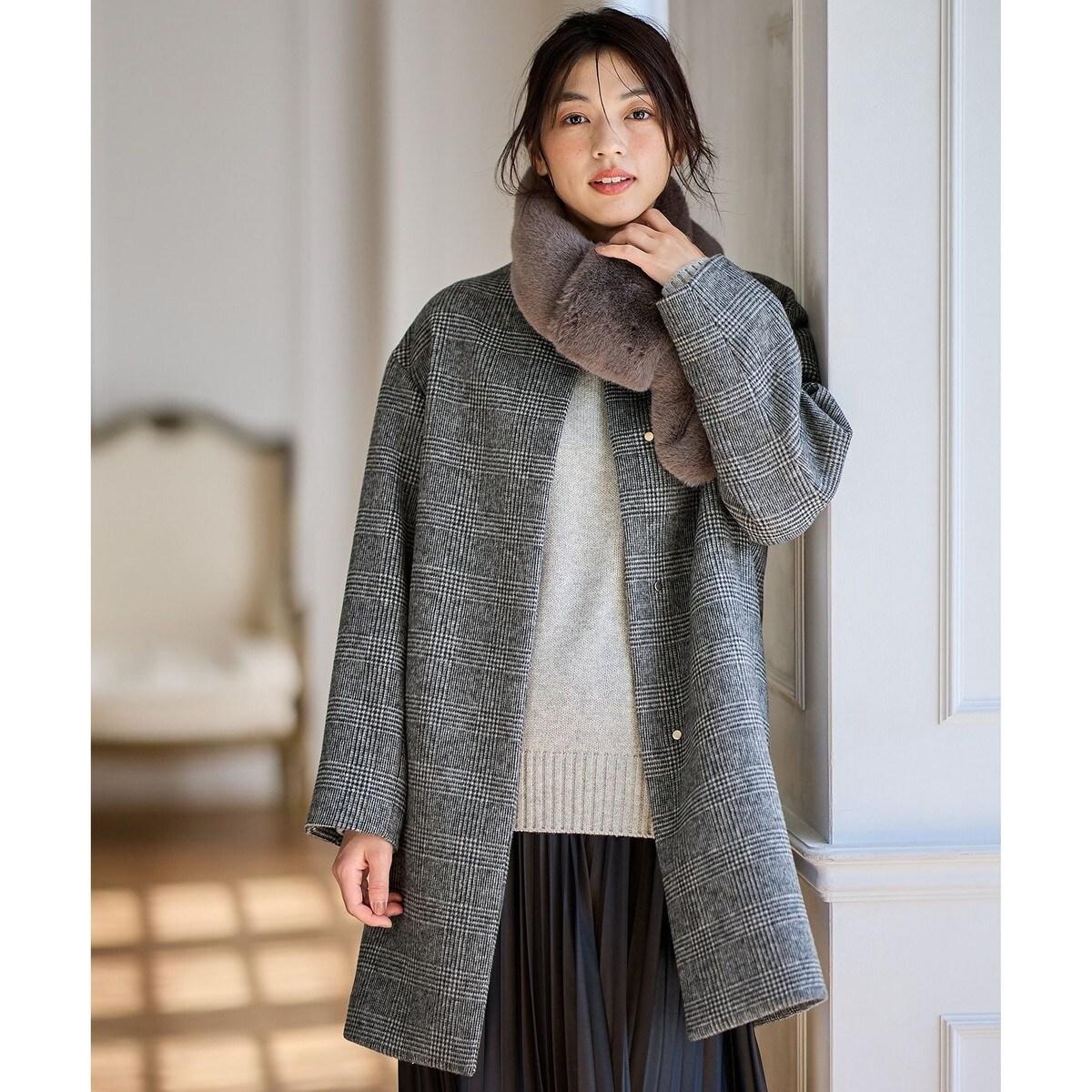 防風裏地】カシミヤブレンドコート | エニィ(ANY) | マルイ