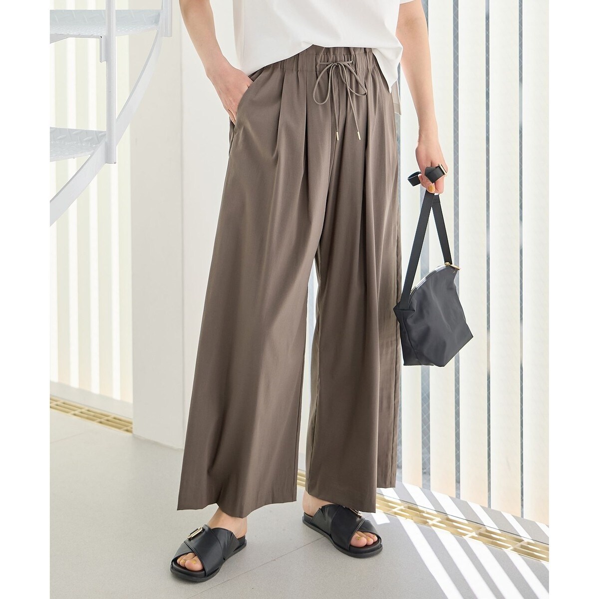 今年も人気セットアップ／ウエストゴム】リラックス ガウチョパンツ