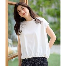 【洗濯機可/UVケア】シルケットスムースドロストＴシャツ