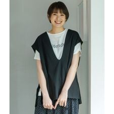 【洗濯機可/接触冷感/UVカット】Ｖネックチュニック
