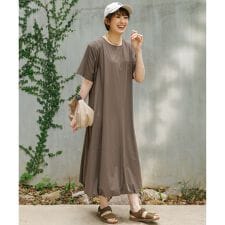 【洗濯機可/撥水】バルーンシルエットワンピース