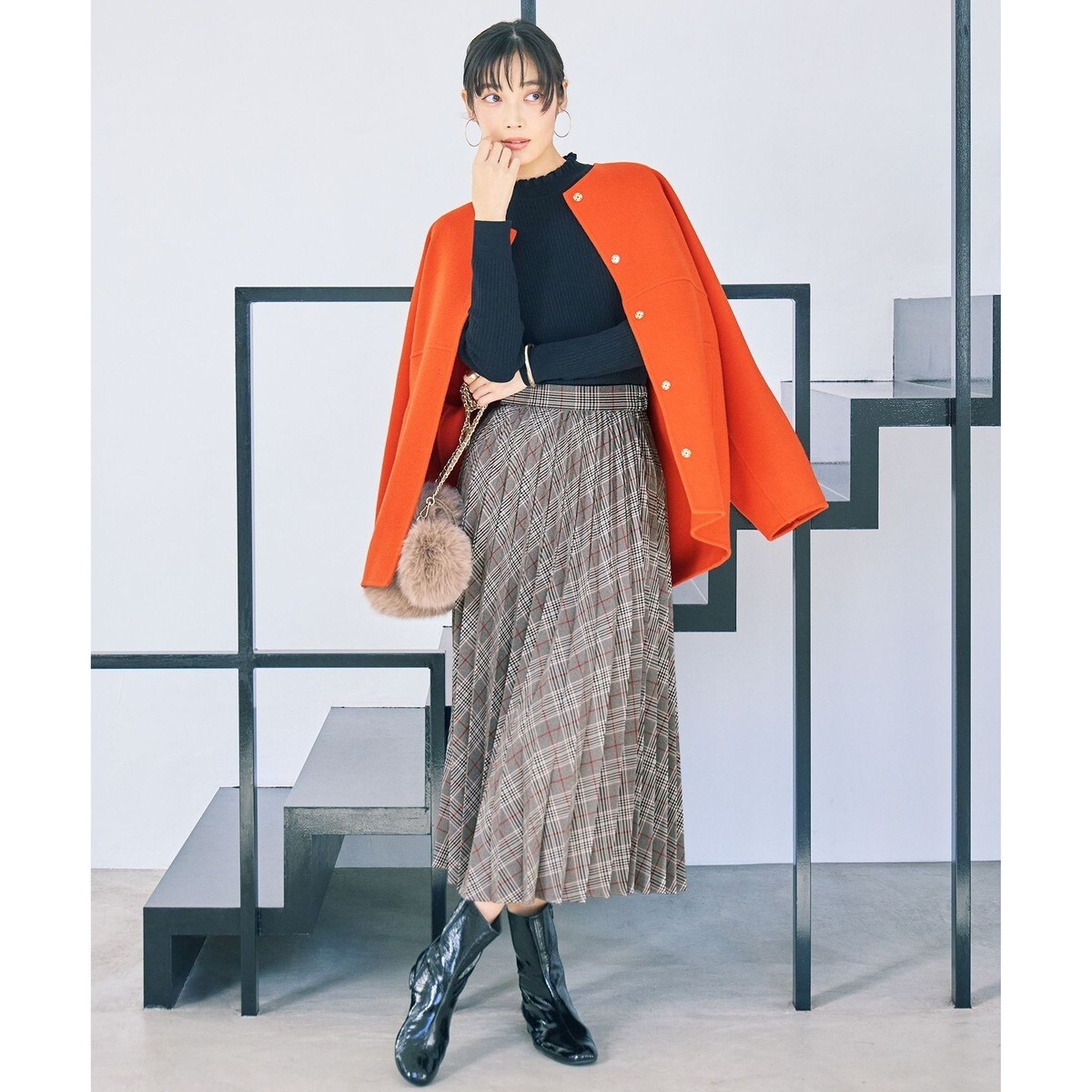 新色追加/ウエストゴム】ウーリッシュプリーツスカート | エニィ(ANY