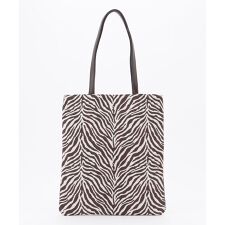 【A4サイズ収納可】ゼブラジャガード柄トートバッグ
