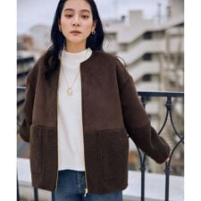 スエードボアコンビブルゾン