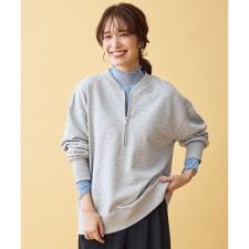 ハーフジップスウェット