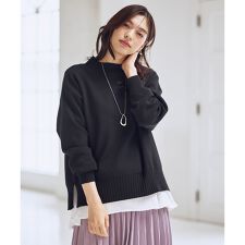 【5色展開】ハイネックデイリーニット