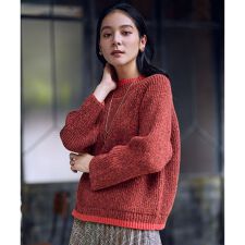 【5色展開】バイカラーMIXニット