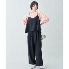 【2SET】2WAYビスチェ×ワイドパンツセットアップ