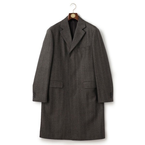 値下げヘリンボンフランネルチェスターコートJ.PRESS MEN Lサイズ